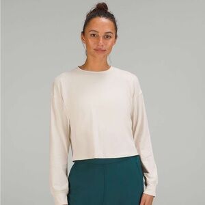 Lululemon Abrasive Resistant Training Long Sleeve Shirt in White Opal - Size 8
